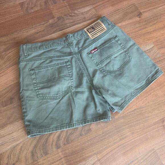 Y2K Ralph Lauren Polo Jeans Company Olive Green Shorts - Picture 5 of 8